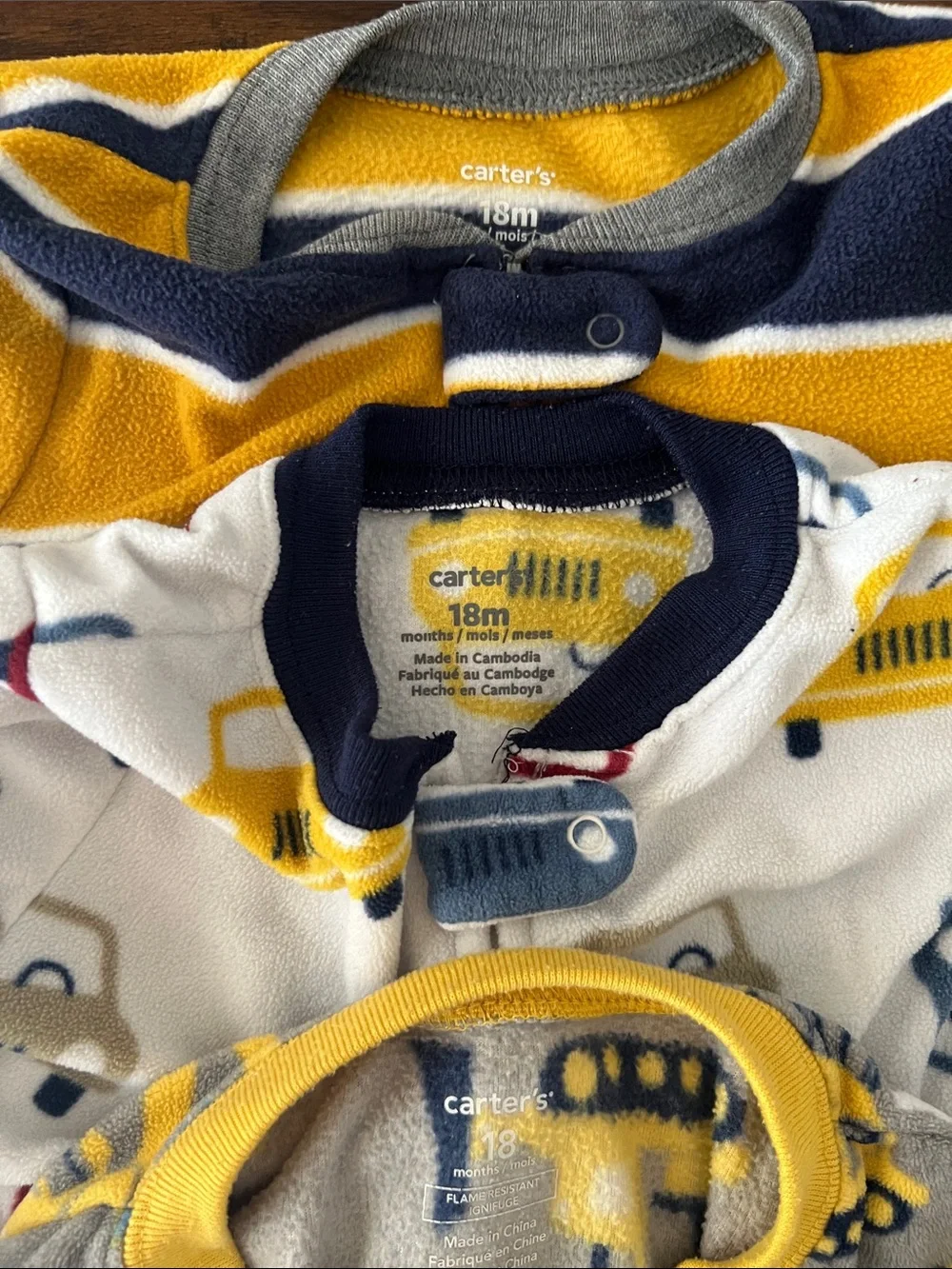 18 Month One Piece Fleece Sleepers